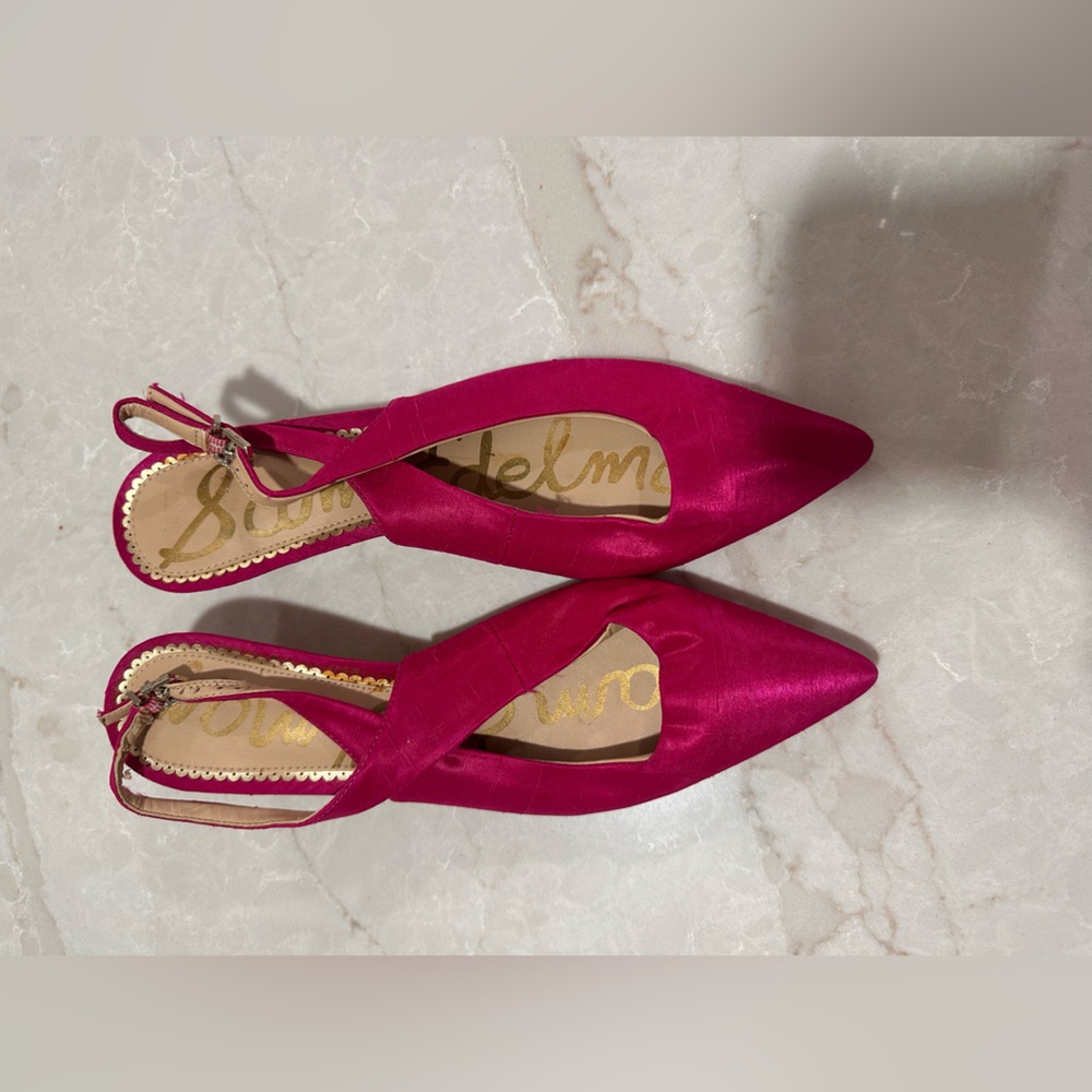 Sam Edelman Pink Satin Kitten Heel size 9.5